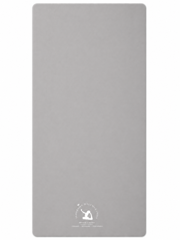 grey plain yoga mat