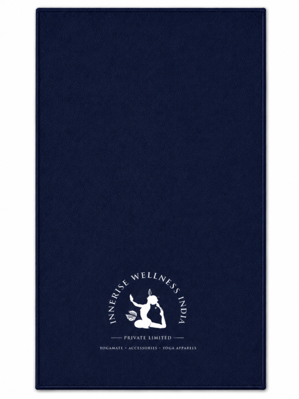 InnerRise CoreWave Yoga Towel – Midnight Navy Edition.