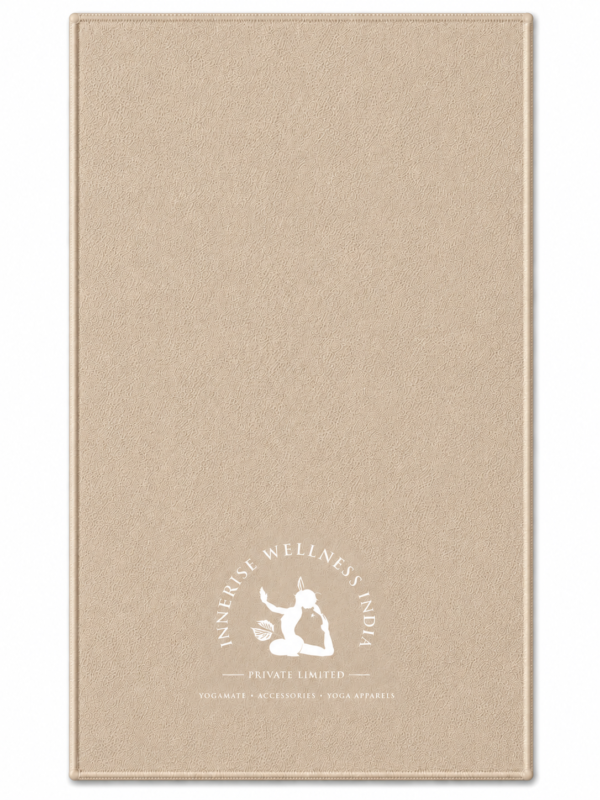 InnerRise EarthEase Yoga Towel – Sand Beige Edition