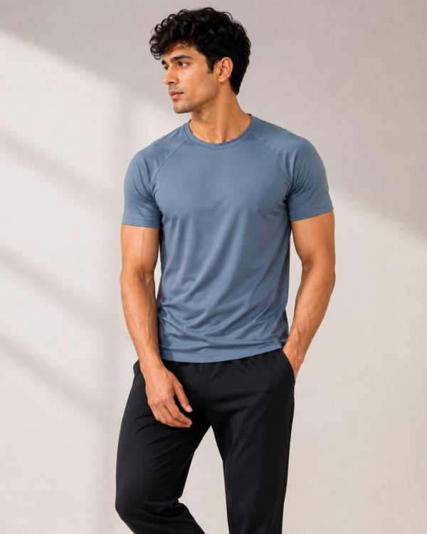 InnerRise AeroFlex Men’s Performance T-Shirt – Powder Blue Edition