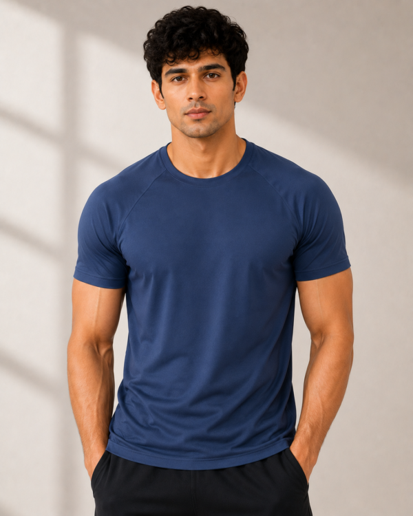 InnerRise ZenMotion Men’s Performance T-Shirt – Midnight Navy Edition