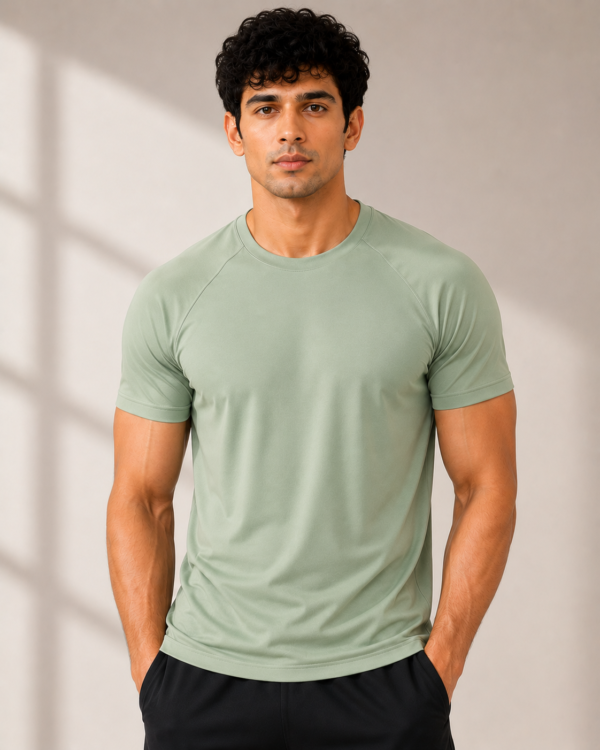 InnerRise CalmFit Men’s Performance T-Shirt – Sage Mint Edition