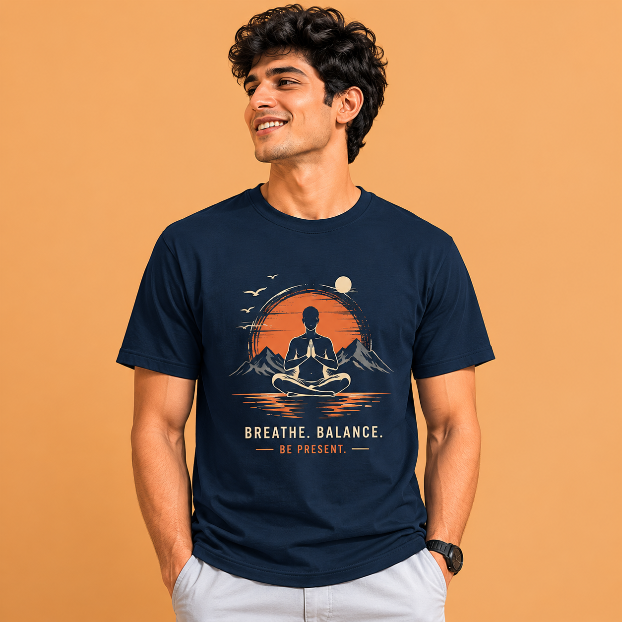 Breathe Balance Men's Yoga T-Shirt Breathe Balance Men's Yoga T-Shirt