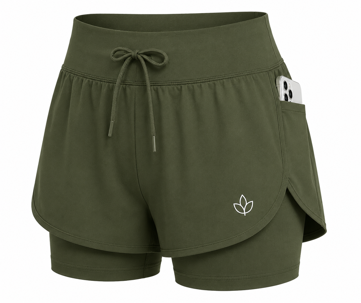 InnerRise ActiveFlow Women's Yoga Shorts – Olive Green Edition InnerRise ActiveFlow Women's Yoga Shorts – Olive Green Edition